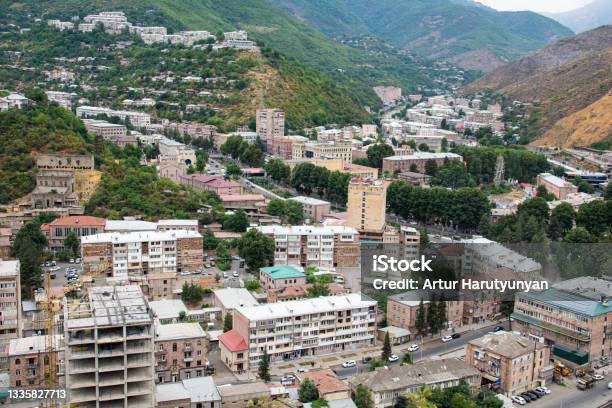 The city is surrounded by mountains. Small town in the middle of the mountains.